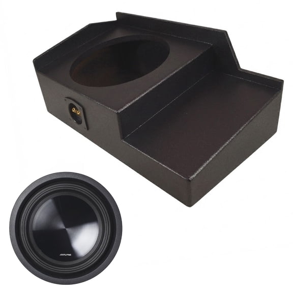 American Sound Connection Compatible with 1999-2006 Chevy Silverado Extended Cab SWT-10S2 Single 10" Subwoofer 350W Loaded Sealed Sub Box Enclosure Bundle