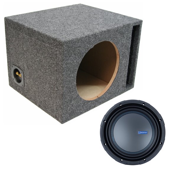 American Sound Connection fits Universal M71012 Single 10" Subwoofer 750W Loaded Vented Sub Box Enclosure Bundle