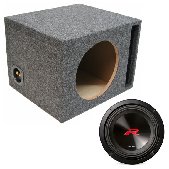 American Sound Connection fits Universal R2-W10D2 Single 10" Subwoofer 750W Loaded Vented Sub Box Enclosure Bundle