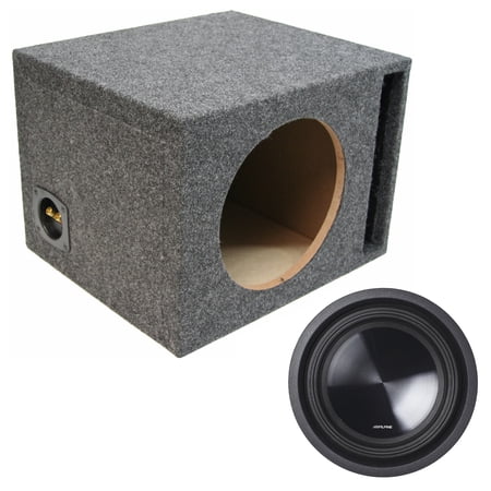 American Sound Connection fits Universal SWT-10S4 Single 10" Subwoofer 700W Loaded Vented Sub Box Enclosure Bundle