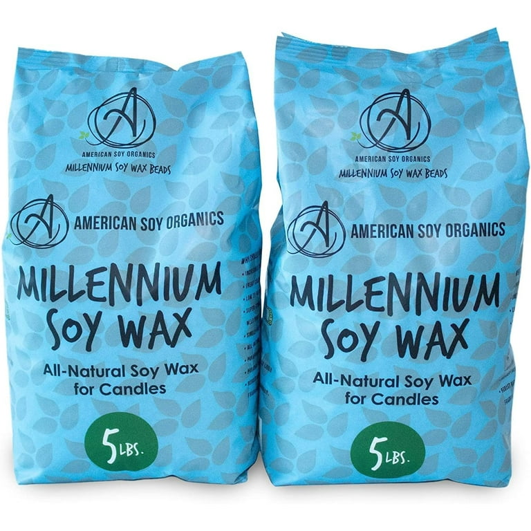  American Soy Organics - 5 lb Bag of Millennium Wax Natural Soy  Wax for Candle Making : Arts, Crafts & Sewing