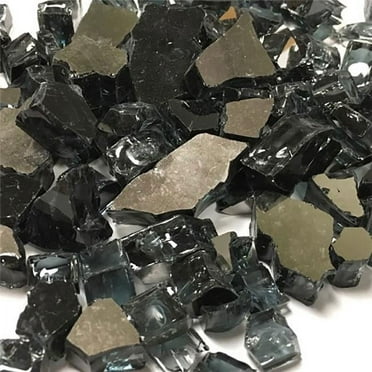 American Specialty Glass 0.2" Black Reflective Fire Glass, 5 lbs