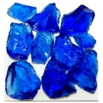 American Specialty Glass LBLUEZZM-10 Recycled Chunky Glass, Blue - Medium - 0.5-1 in. - 10 lbs
