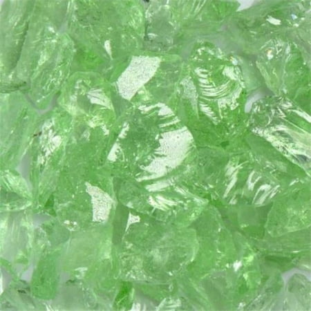 American Specialty Glass LCRGREES-5 Recycled Chunky Glass, Crystal Green - Small - 0.25-0.5 in. - 5 lbs
