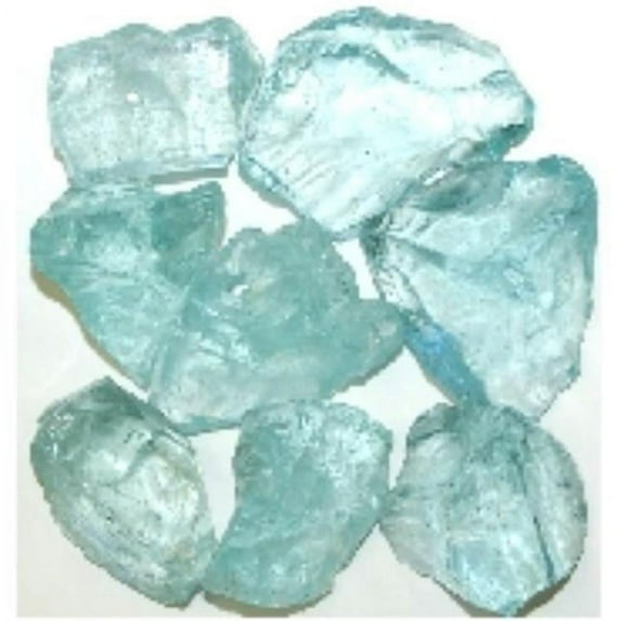 American Specialty Glass LCRTEALM-5 Recycled Chunky Glass, Crystal Teal - Medium - 0.5-1 in. - 5 lbs