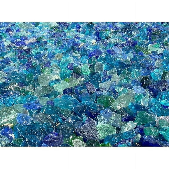 American Specialty Glass LRIVERZM-1 Recycled Chunky Glass, River Mix - Medium - 0.5-1 in. - 1 lbs