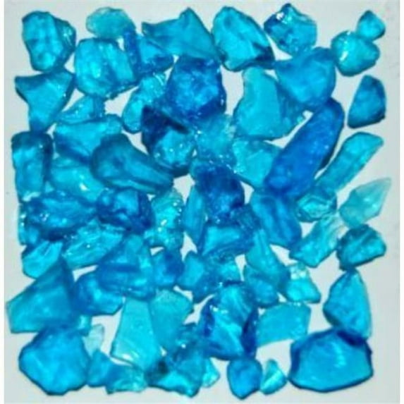 American Specialty Glass LTURQUOS-10 Recycled Chunky Glass, Turquoise - Small - 0.25-0.5 in. - 10 lbs