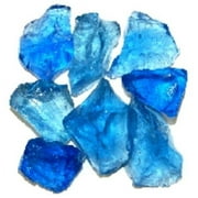 American Specialty Glass Recycled Chunky Glass, Crystal Blue - Medium - 0.5-1 in. - 3 lbs