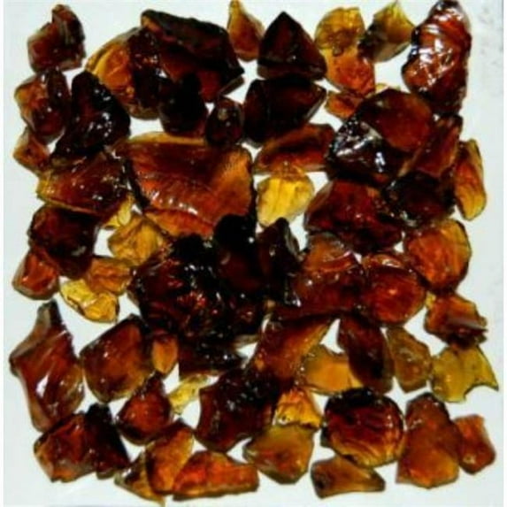 American Specialty Glass TAMBERB1-50 Recycled Chunky Glass, Amber Brown - Size 1 - 0.13-0.25 in. - 50 lbs