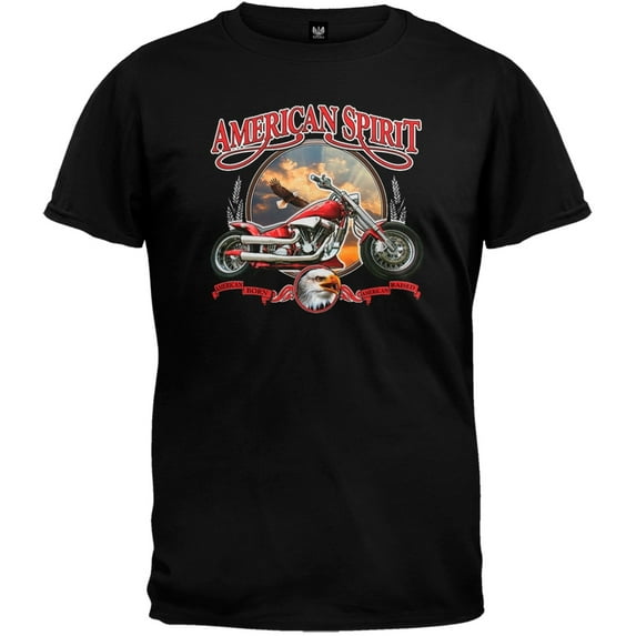 American Spirit Black Adult T-Shirt - X-Large