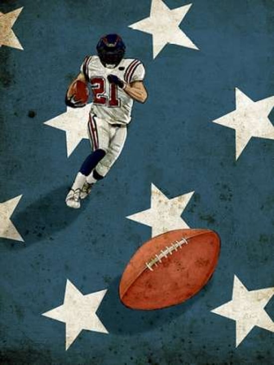 American Sports-Football 2 Canvas Art - GraphINC Studio (18 x 24)