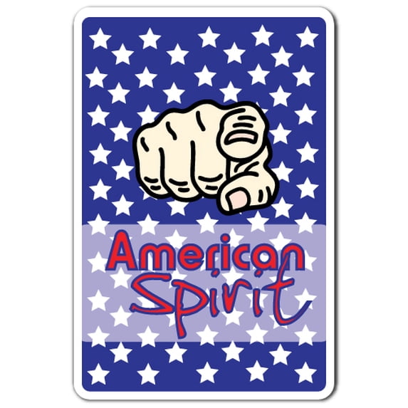 American Spriit Novelty Sign | Indoor/Outdoor | Funny Home Décor for Garages, Living Rooms, Bedroom, Offices | SignMission Patriotic America Military Gift Sign Wall Plaque Decoration