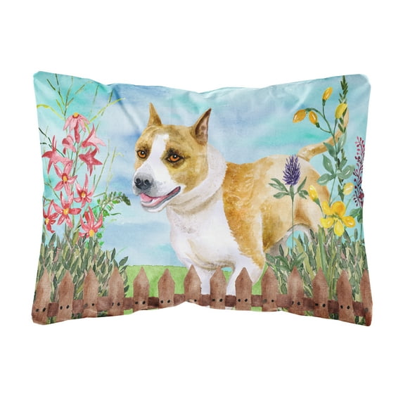 American Staffordshire Spring Canvas Fabric Decorative Pillow