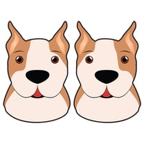 American Staffordshire Terrier Decal | Indoor/Outdoor | Dog Lover Super Cute Sticker for SUV Windows, Dorm Rooms, Bedroom, Offices | SignMission personalized gift | 2 Pack of 6"