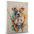 thumbnail image 1 of American Staffordshire Terrier Dog Canvas Billiards Stretched Canvas Size 8x12 – Funny American Staffordshire Terrier Dog Canvas Wall Decor, Funny Dog Wall Art for Billiards Room, 1 of 5