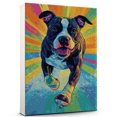 thumbnail image 1 of American Staffordshire Terrier Dog Playing Ice Hockey Stretched Canvas Size 8x12 – Vintage Style American Staffordshire Terrier Dog Art for Ice Hockey Fans, Great Gift for Dog Owners, 1 of 5