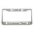 thumbnail image 1 of American Staffordshire Terrier License Plate Frame (Chrome) 5 Year Warranty, 1 of 1