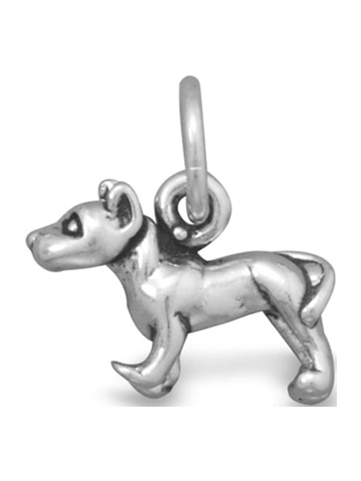 American Staffordshire Terrier Pit Bull Charm Sterling Silver 17x14mm American Staffordshire Terrier Pit Bull Charm Sterling Silver 17x14mm