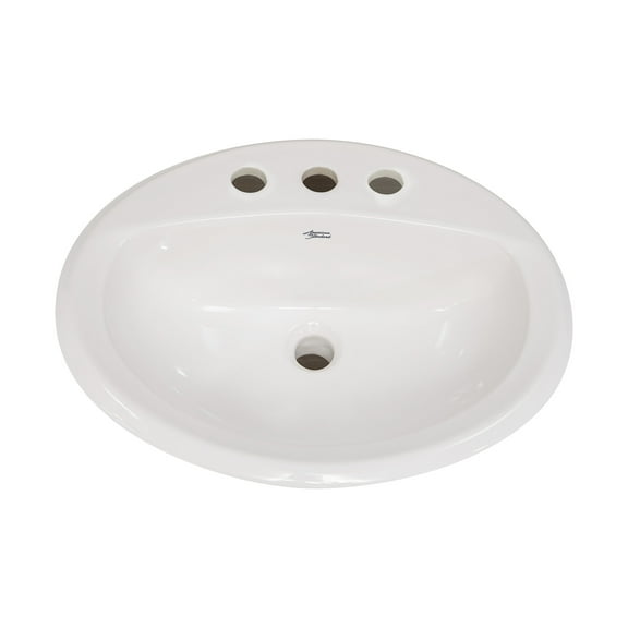 American Standar White Ceramic Oval Bathroom Sink