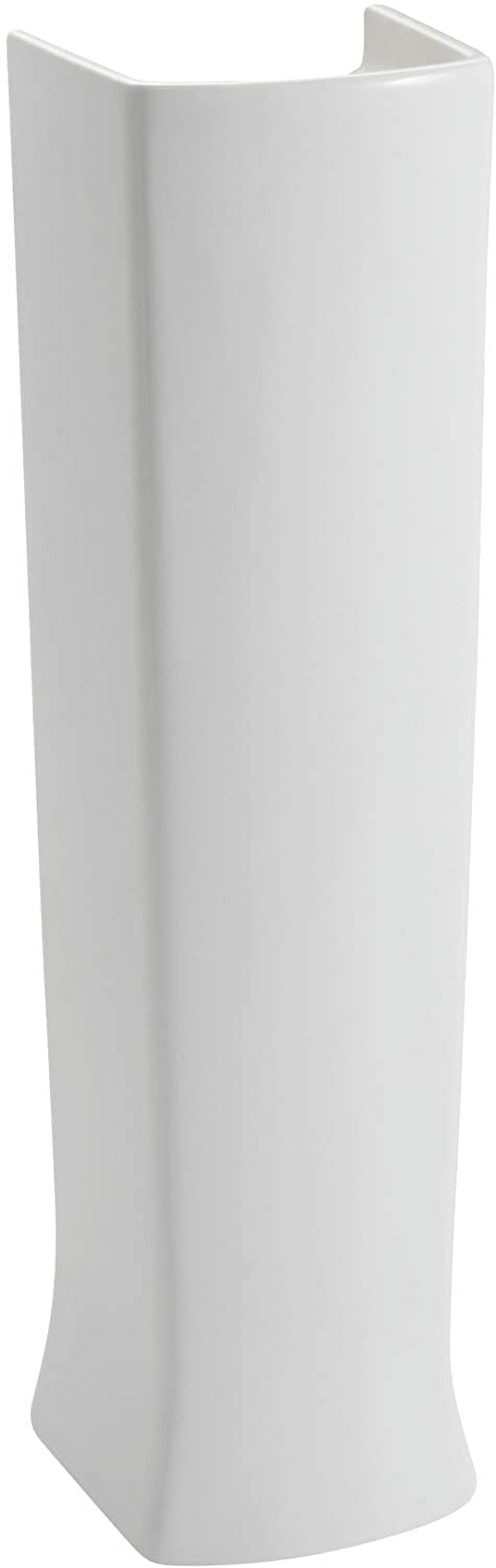 White Fireclay Rectangular Pedestal Sink Leg