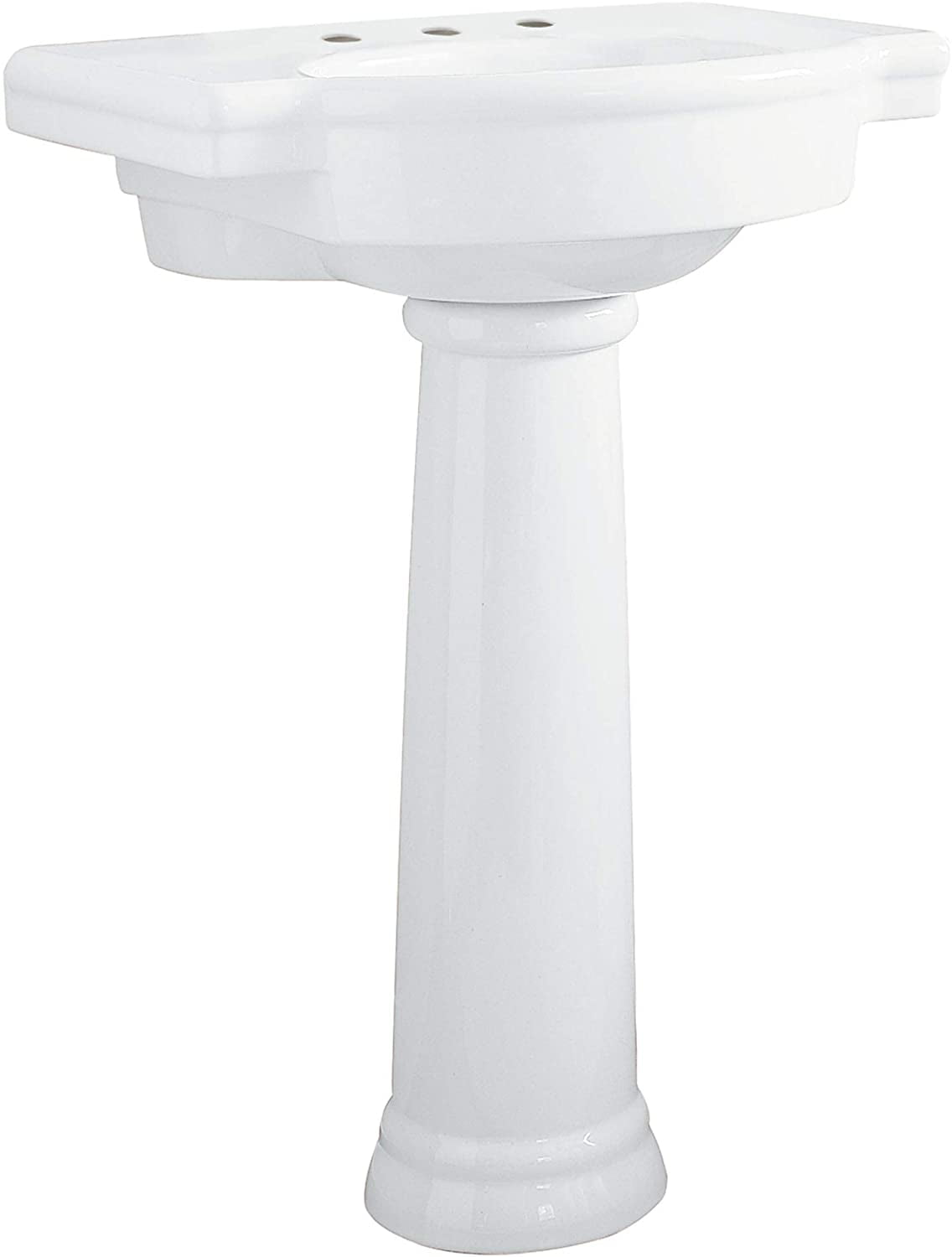 Retrospect Pedestal Combo Bathroom Sink in White