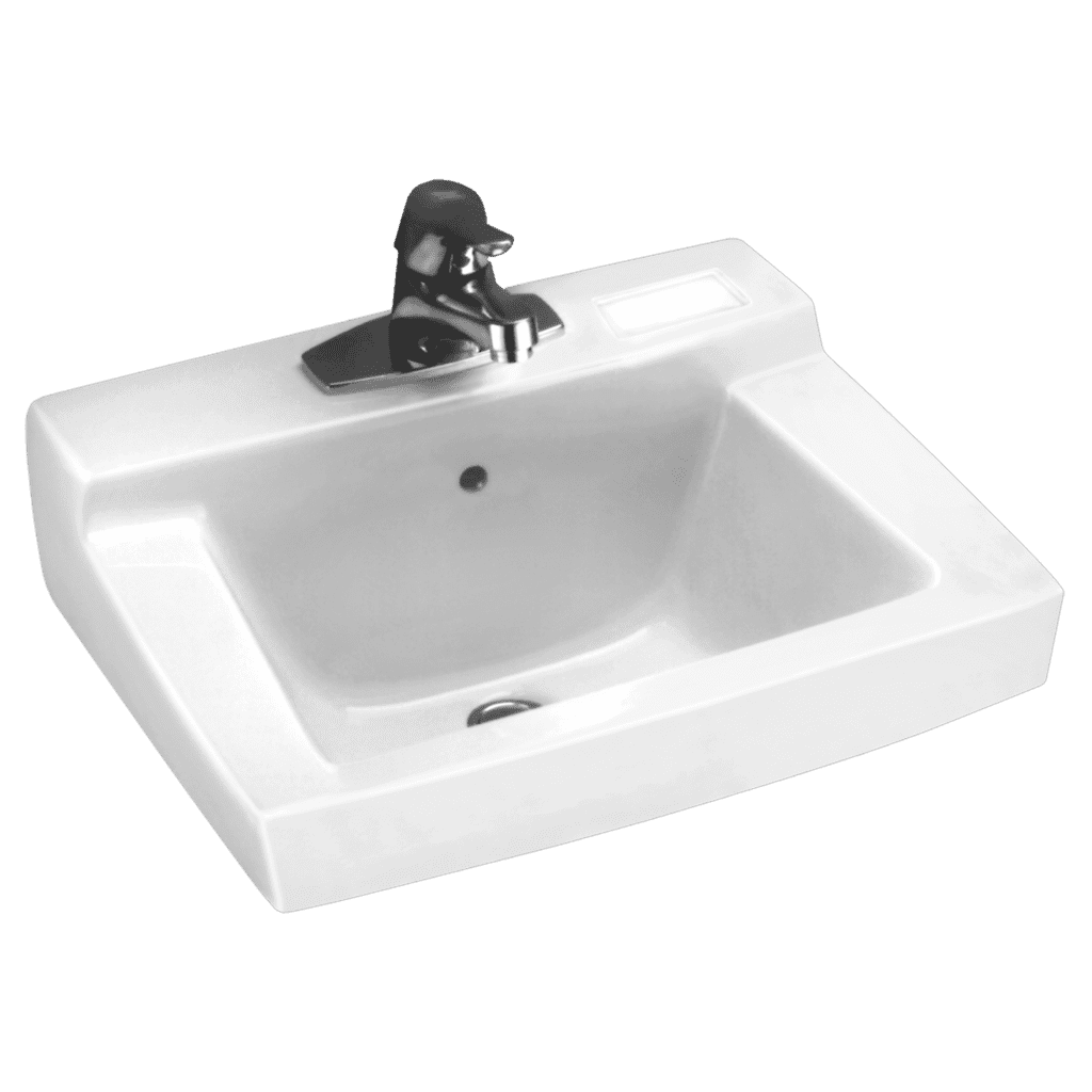 Declyn White Ceramic Wall Mount Sink with Overflow