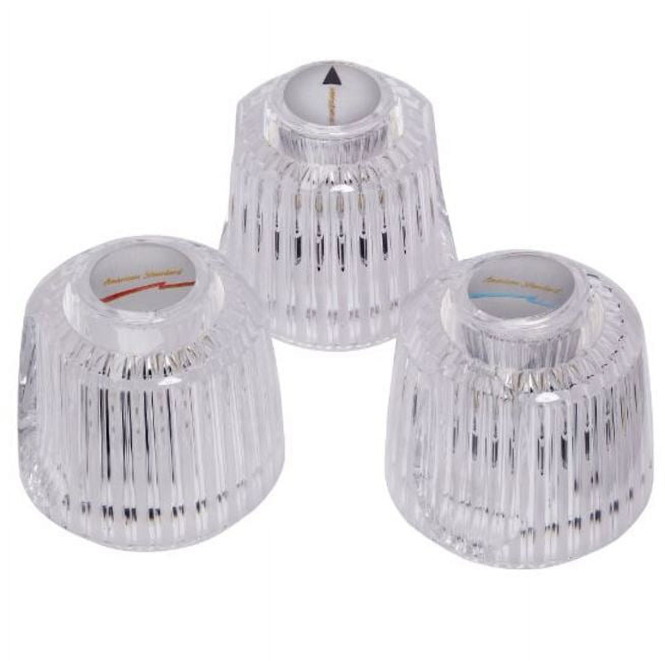 Clear Acrylic Ribbed Kitchen Knob Set