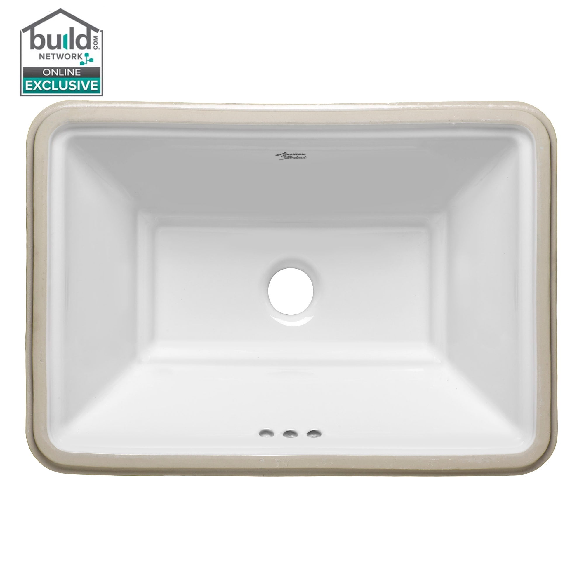Estate White Ceramic Undermount Bathroom Sink with Overflow
