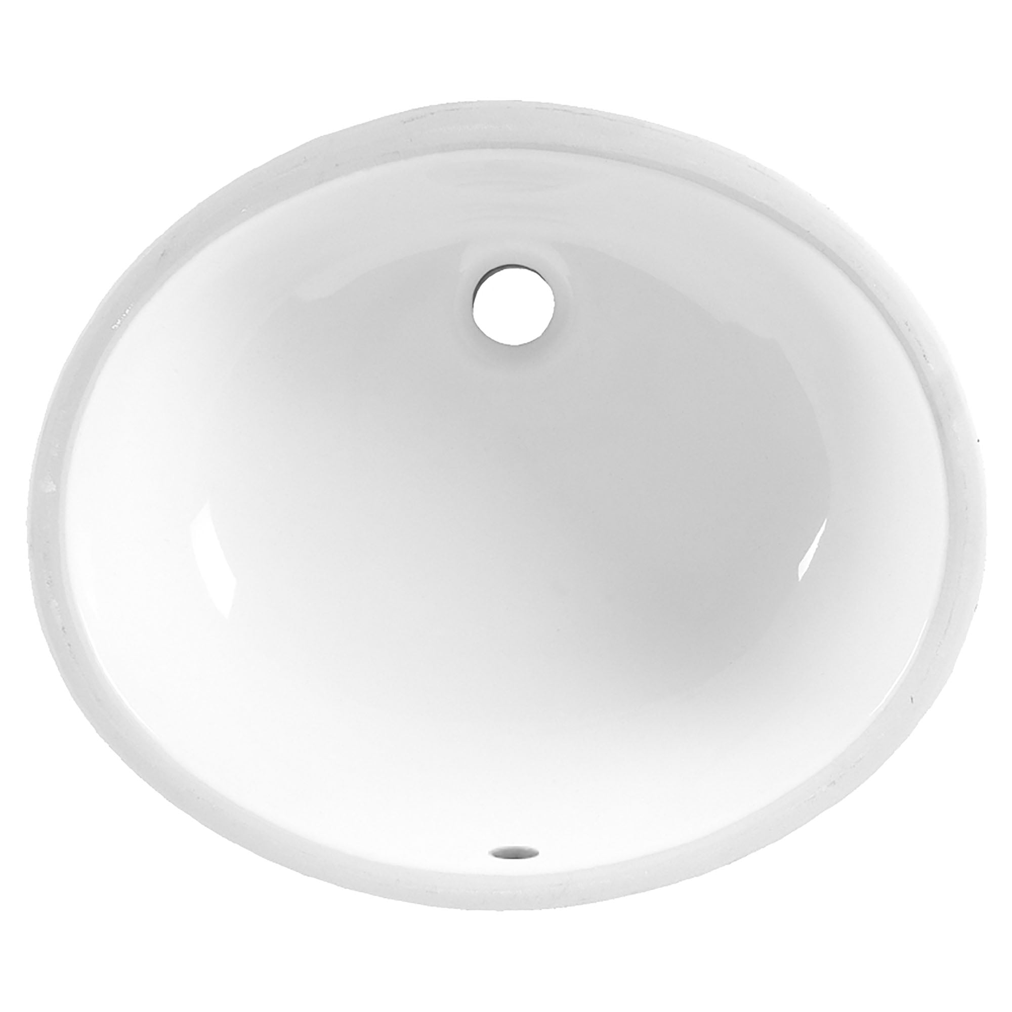 Ovalyn White Ceramic Oval Bathroom Sink with Overflow