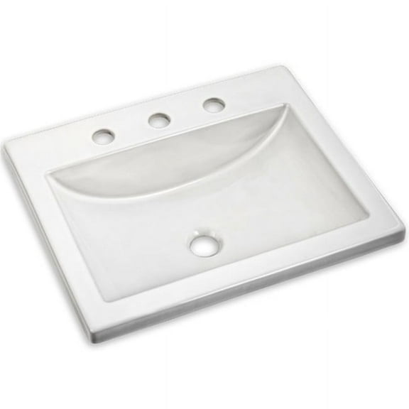 American Standard 0643.008 21" Drop-In Bathroom Sink - White