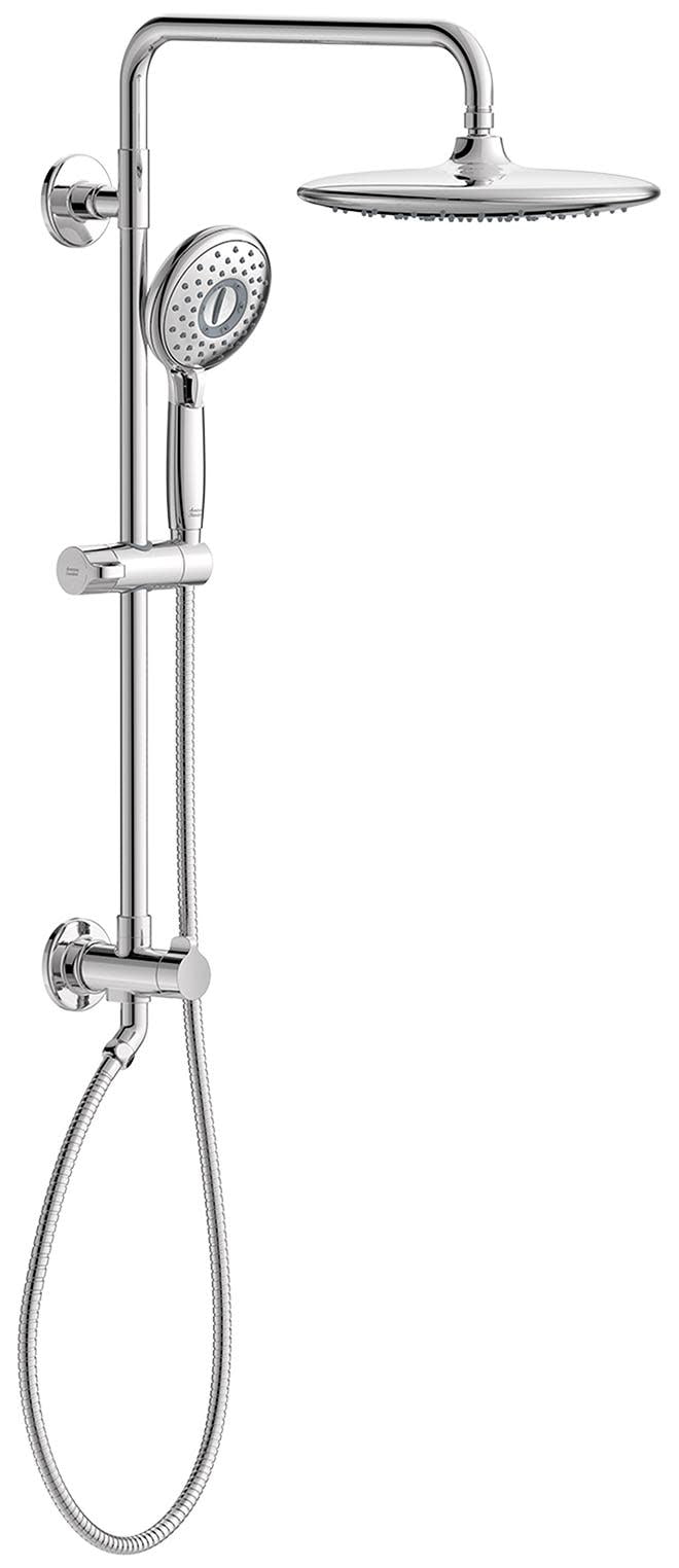 Polished Chrome Dual Shower System with Rain Showerhead