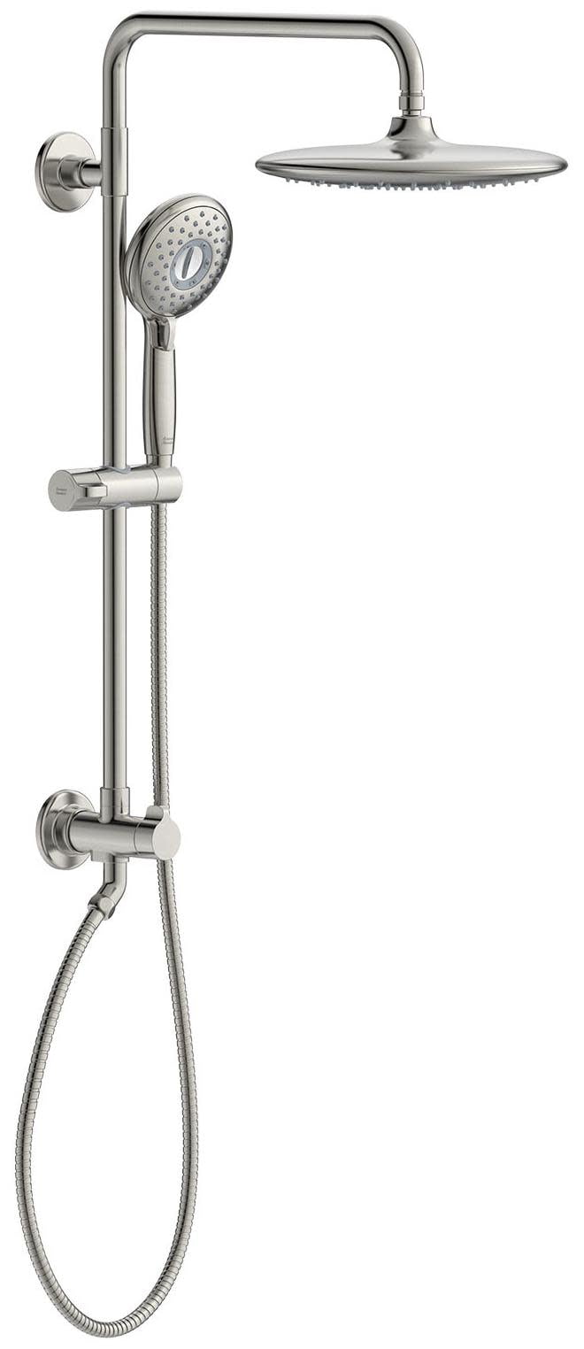 Brushed Nickel Adjustable Multi-Head Shower System