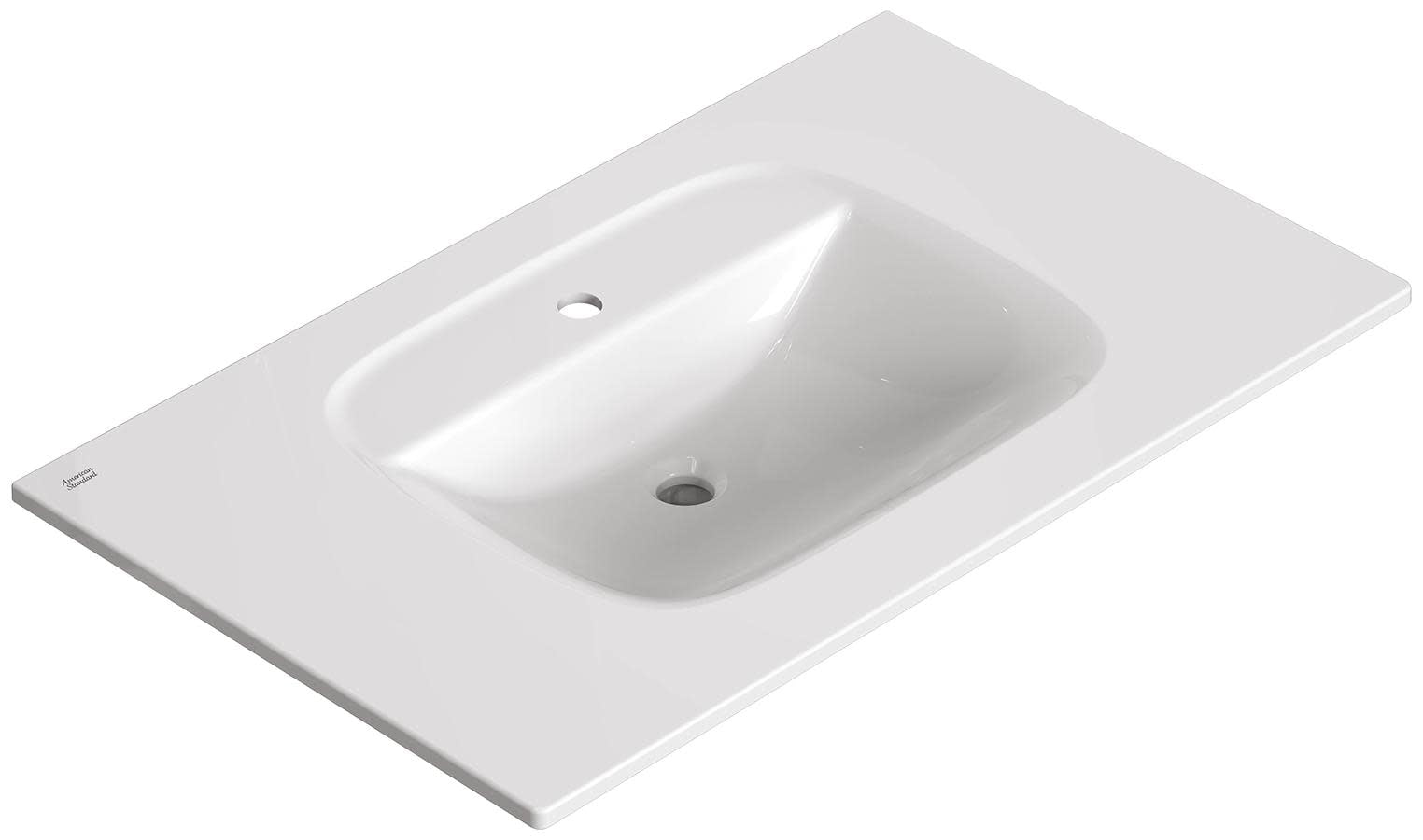 White Ceramic 37'' Vanity Top with Integrated Sink