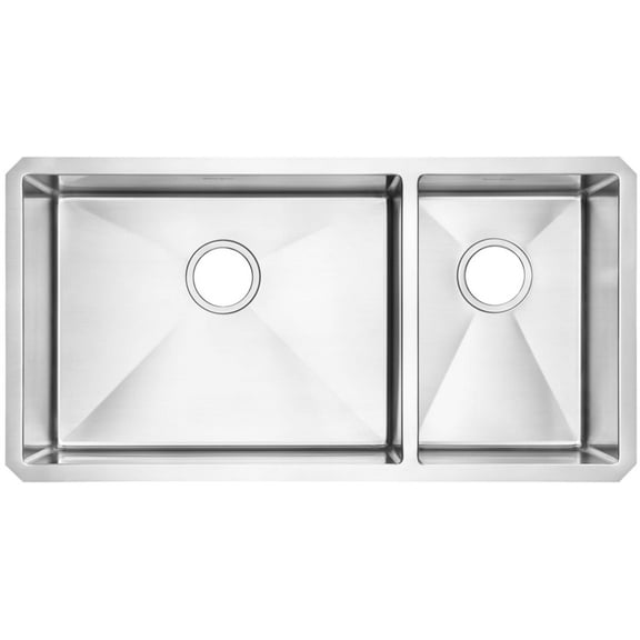 American Standard 18Cr.9351800 Pekoe 35" Double Basin Stainless Steel Kitchen Sink For