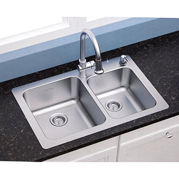 American Standard 18cr.332232c.075 Montvale Double Bowl Kitchen Sink, Stainless Steel