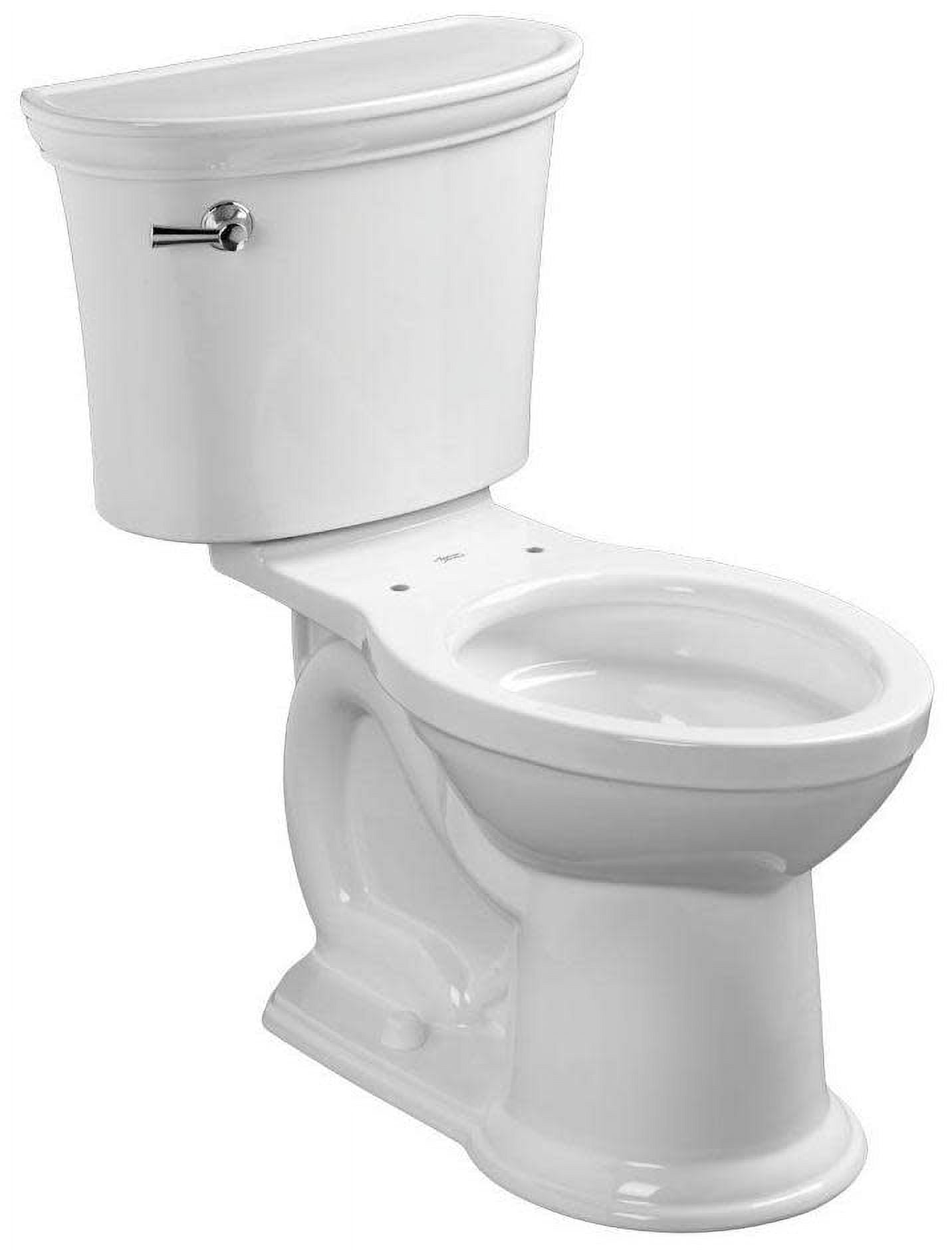 Heritage White Vitreous China Elongated Dual Flush Toilet