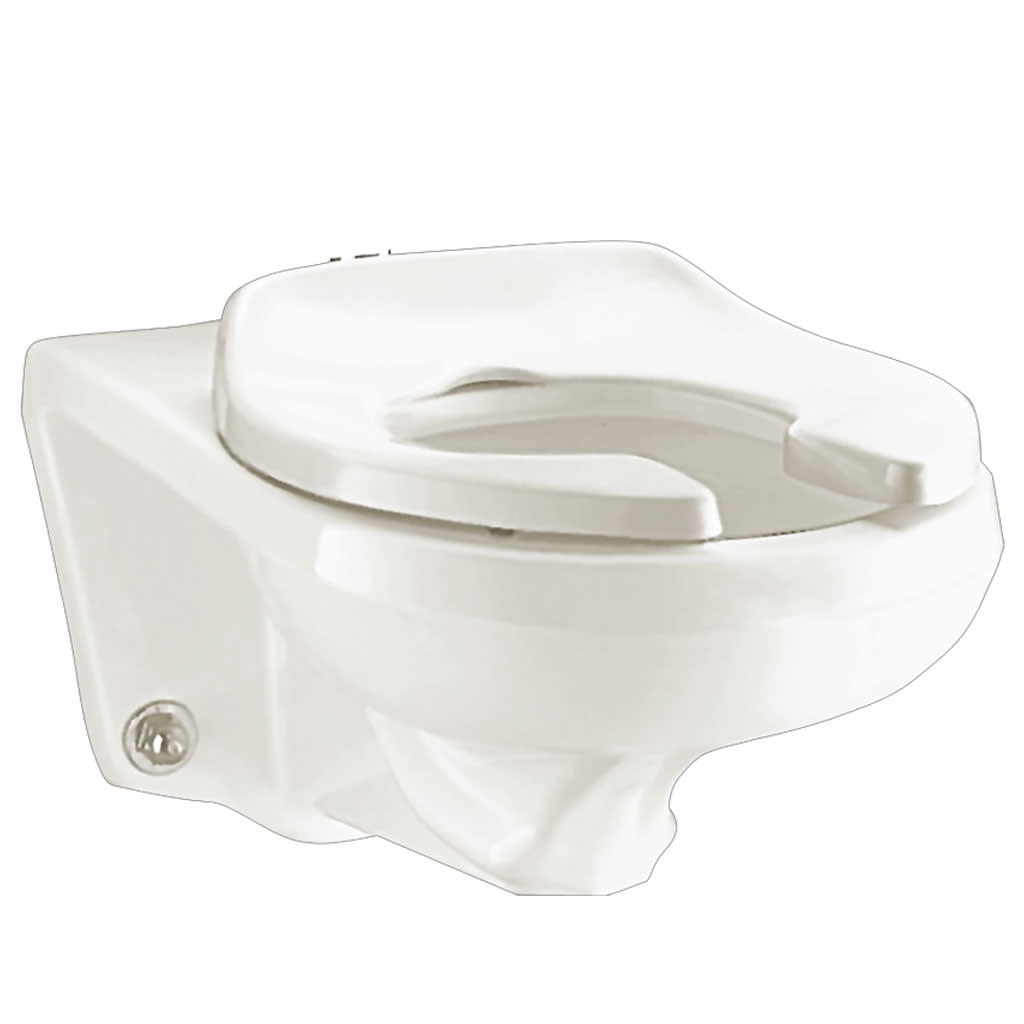 White Elongated Wall Mounted Dual Flush Toilet