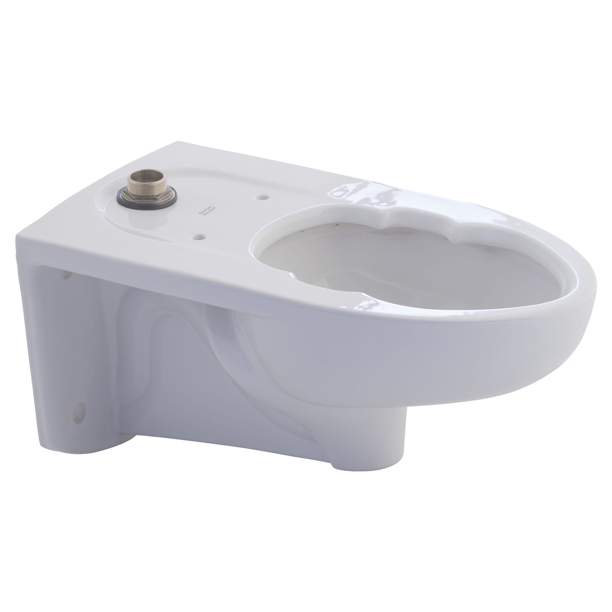 White Ceramic Wall-Mounted Dual Flush Elongated Toilet