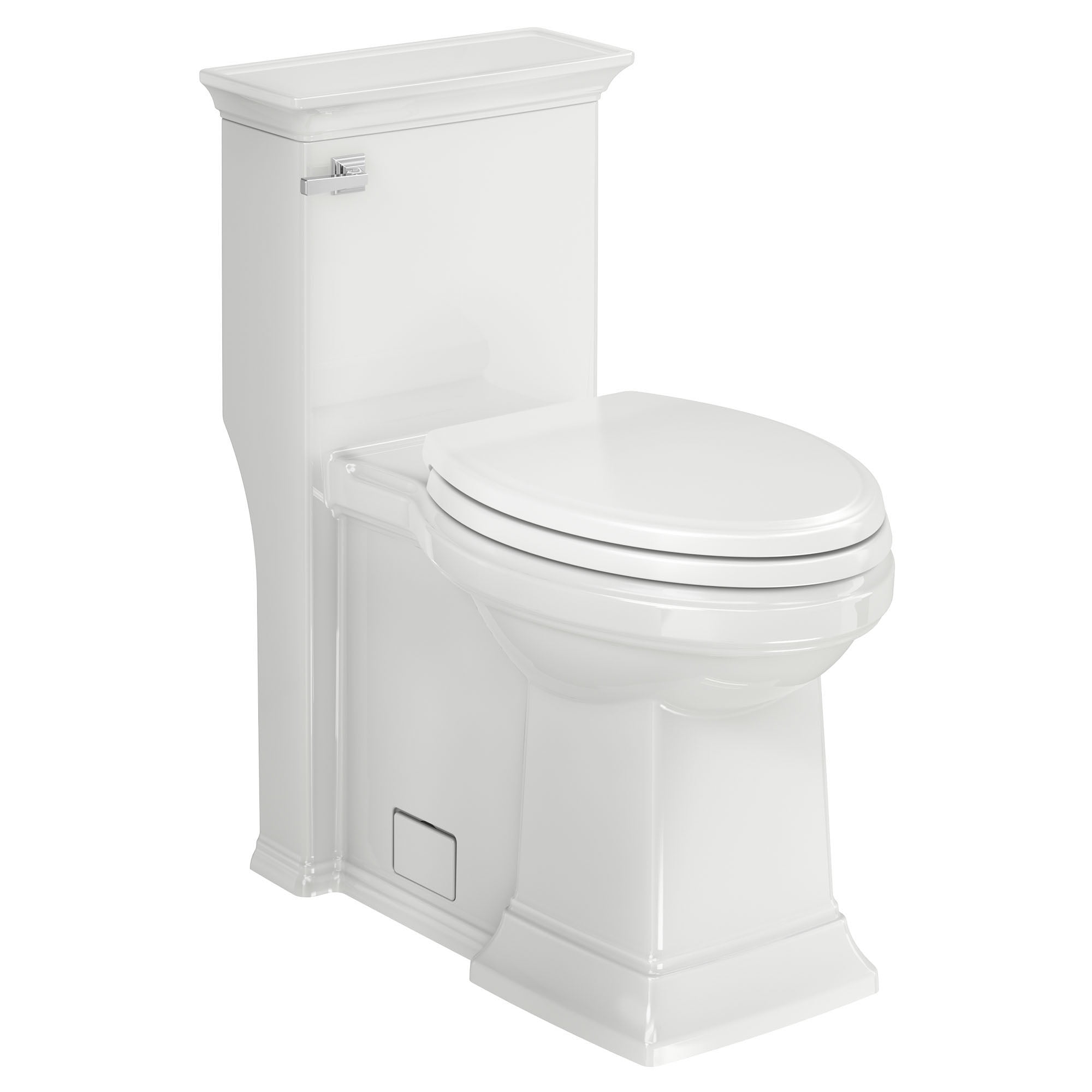 White High Efficiency Elongated One-Piece Toilet with Seat