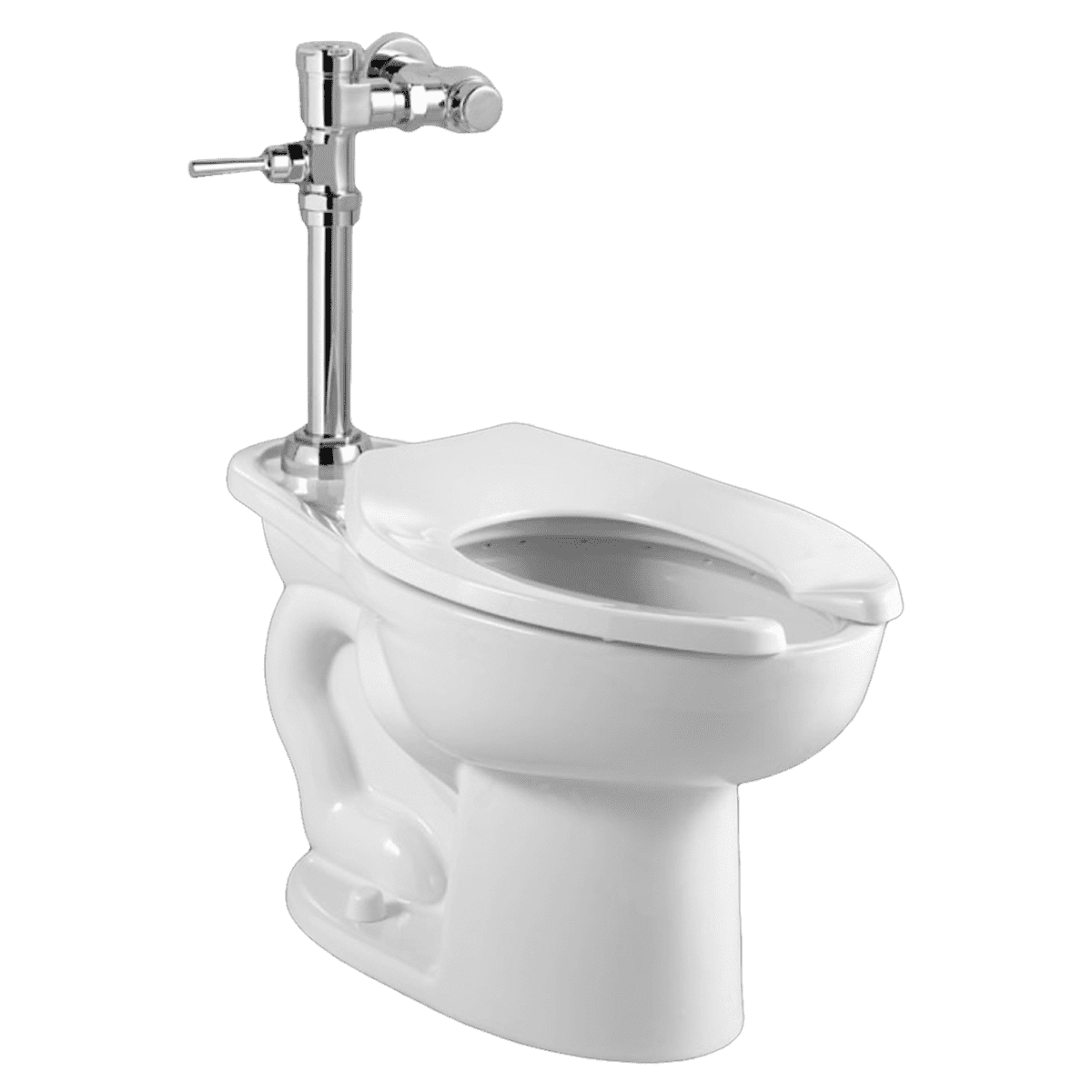 White Vitreous China Elongated One-Piece Toilet with Siphon Jet