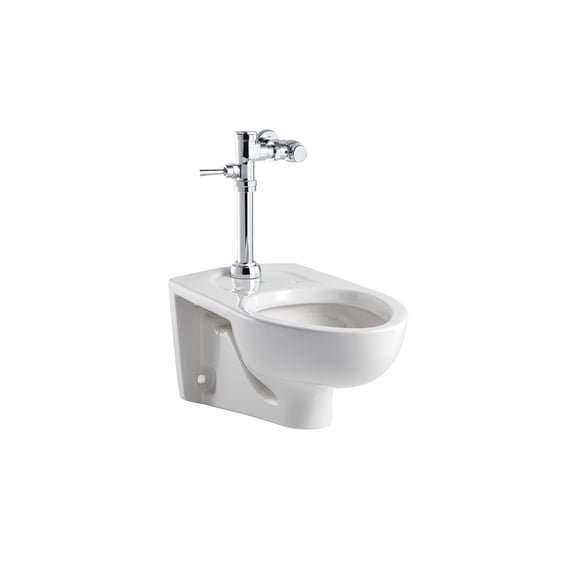 Afwall Millennium Wall-Hung EverClean Toilet System With Manual Piston Flush Valve, 1.28 gpf/4.8 Lpf