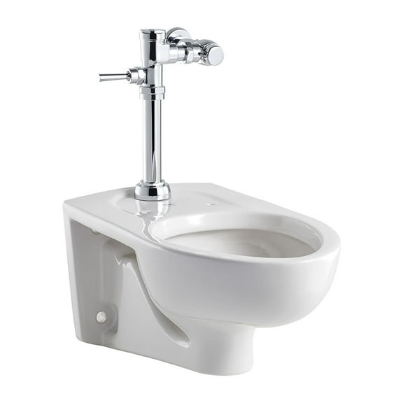 Afwall Millennium Wall-Hung EverClean Toilet System With Manual Piston Flush Valve, 1.28 gpf/4.8 Lpf