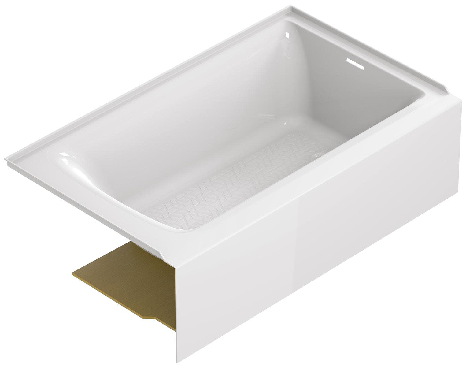 White 36'' Acrylic Alcove Bathtub with Right-Hand Drain