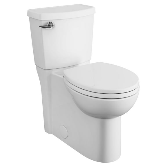 American Standard 2988101.02 Cadet 3 Flowise Skirted Seat Round Front Toilet with Toilet Seat Chair Height, White