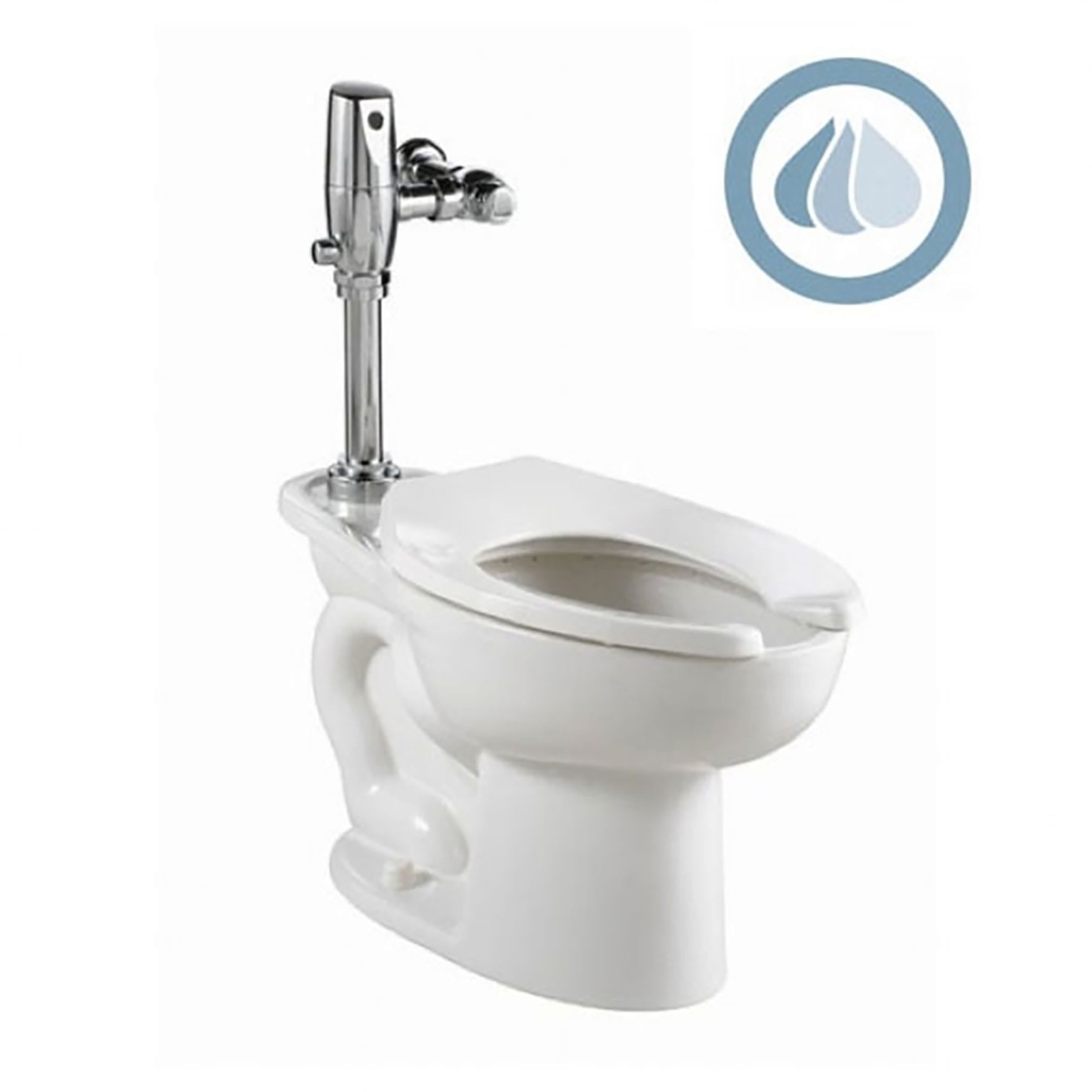 White Vitreous China Elongated One-Piece High Efficiency Toilet