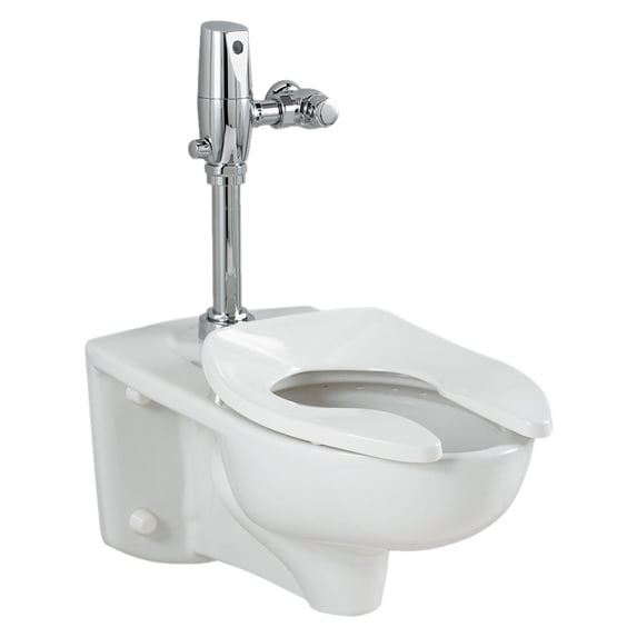 American Standard 3351511.020 Afwall Universal Floor Mount Toilet Bowl with Everclean and 1.1 Gpf Selectronic Flush Val