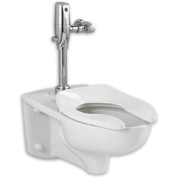American Standard 3351576.020 Afwall Universal Floor Mount Toilet Bowl with Everclean and Dual Flush Selectronic Flush