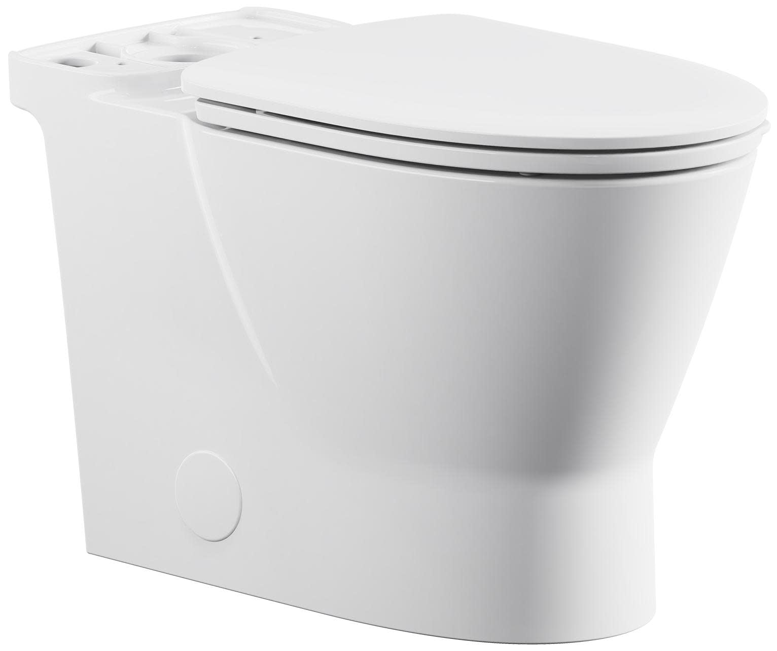White Vitreous China Skirted Chair Height Toilet Bowl with Seat