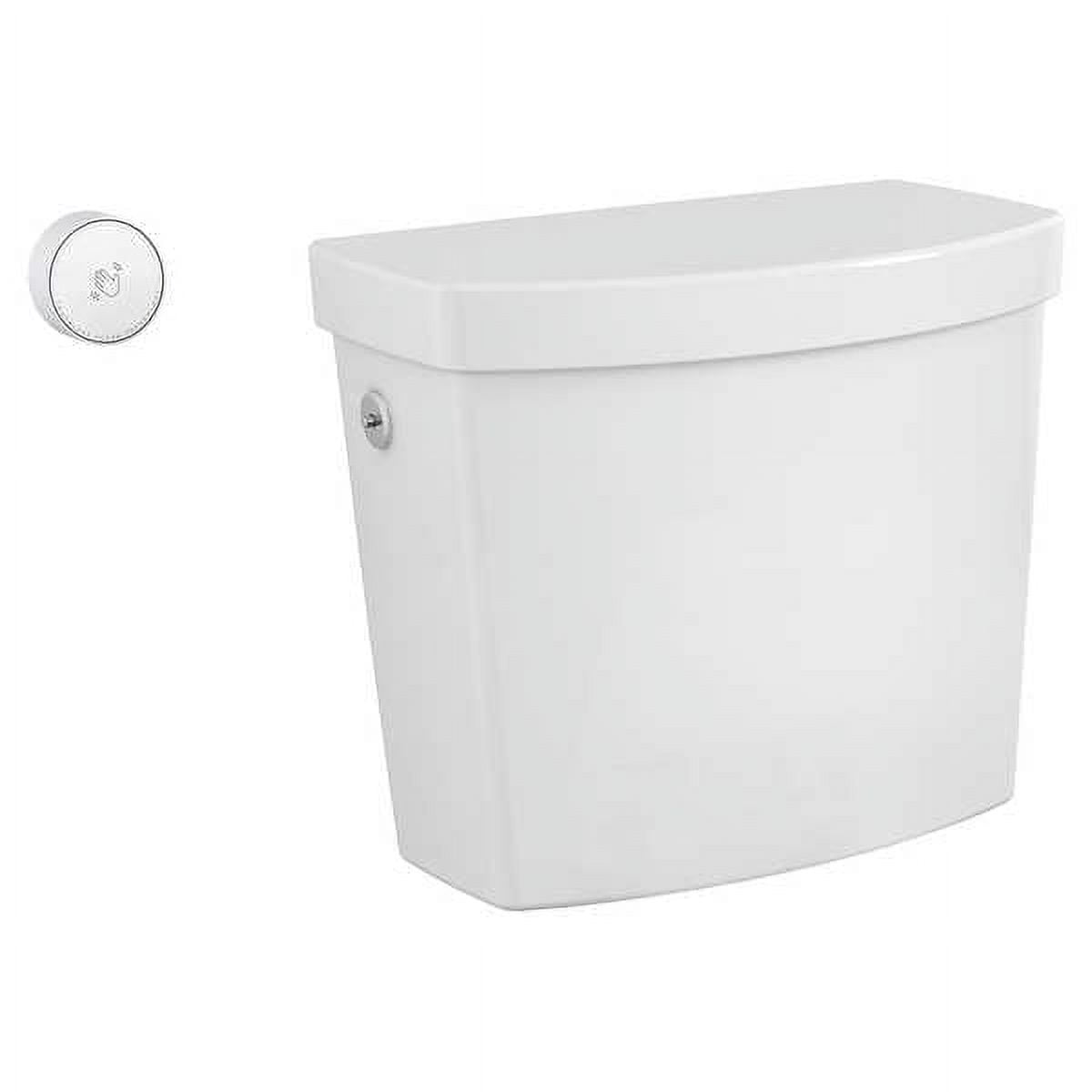 White Ceramic Elongated Toilet Tank with Touchless Flush