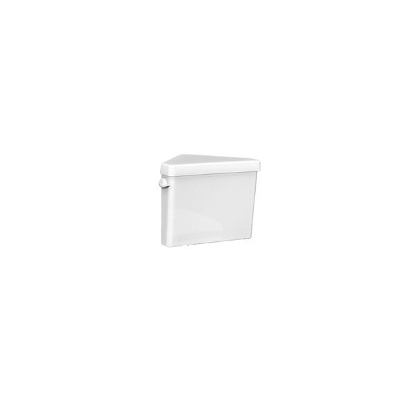 White Triangle Dual Flush Toilet Tank with Siphon Jet